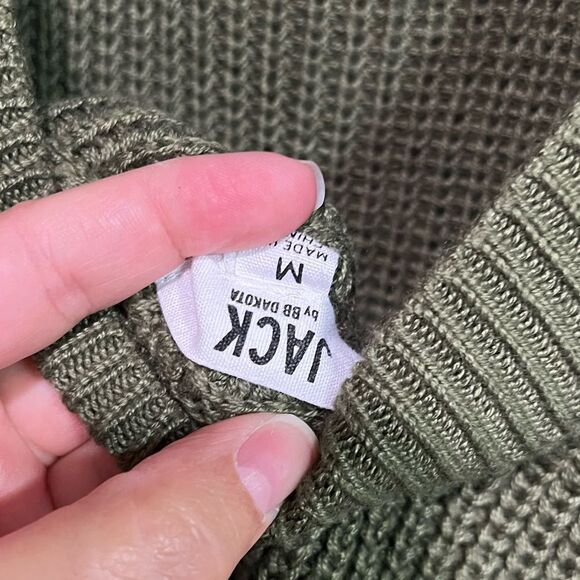 Jack By BB Dakota Green Sweater Size M - Picture 4 of 10